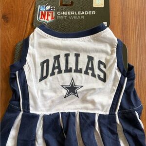 NFL Dallas Cowboys Navy and White Cheerleader Pet Costume Med